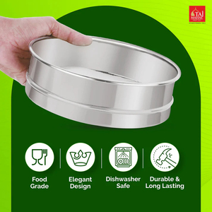 Tamis à farine SS Moon Sieve Aata Maida pour usage commercial, tamis à farine et secoueur manuel pour la maison, l'hôtel et la cuisine - Product Image 4