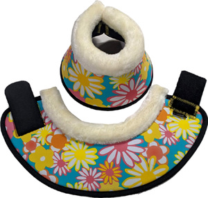 Premium Fashionable Hoof Protector Cheetah Digital Printed Horse Bell Boot Neoprene Padded Trimmed Faux <b>Fur</b> Shock Absorber - Product Image 2