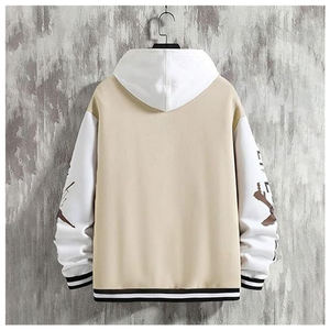 เสื้อแจ็คเก็ตบอมเบอร์ SAMUEL INDUSTRIES รุ่น SI-511 สีเบจ แขนสีขาว สไตล์ลำลอง สำหรับฤดูใบไม้ร่วง ผลิตจากผ้าโพลีเอสเตอร์และผ้าฝ้าย ทรงปกติ - Product Image 6