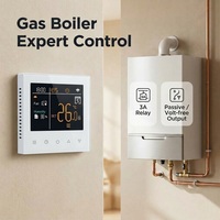 Akıllı WiFi Dokunmatik Ekranlı Termostat, Oturma Odası, Ev Ofisi, Elektrikli Yerden Isıtma Sistemleri için - Yangına Dayanıklı 95-240V AC