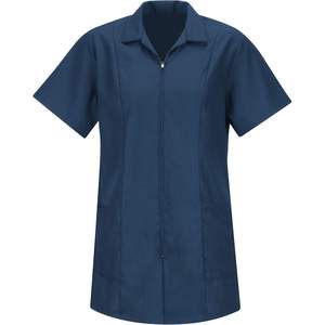 Blouse de travail personnalisée pour femmes avec fermeture éclair sur le devant - Product Image 2