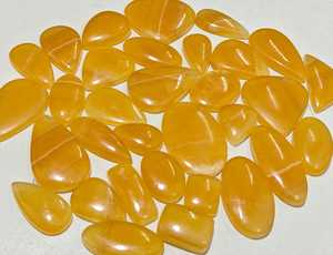 Vente en gros de cabochon en calcite jaune naturelle de haute qualité, pierres précieuses en cristal de forme ovale, taille mixte, fabrication de bijoux en vrac faits à la main - Product Image 5