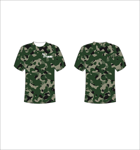 T-shirt camouflage à manches courtes pour homme, col rond, coupe classique, respirant, décontracté, motif imprimé par sublimation - Product Image 1