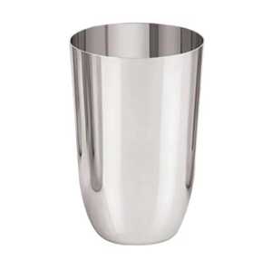 Vaso de agua premium de acero inoxidable con forma de barriga, acabado brillante tipo espejo, vaso curvo de metal para beber, para suministro en hoteles y restaurantes. - Product Image 1