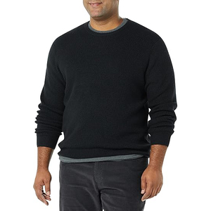 Men's Winter Viscose/Cotton Cable Knit Anti-Pilling <b>Pullover</b> <b>Sweater</b> Crew Neck Full Sleeve Solid Color Warm Front Logo - Product Image 1