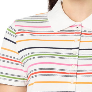 Camiseta Polo de Algodón 100% para Mujer, Diseño Personalizado, Estilo Casual, Larga, con Patrón Sólido, Tejido de Punto, Gran Venta - Product Image 3