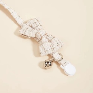 <b>Cute</b> Adjustable <b>Cat</b> <b>Collars</b> Removable Bowtie with Bell Kitten <b>Collar</b> Plaid Pattern Breakaway <b>Collar</b> for Black and White Fabric - Product Image 3