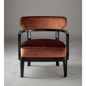 Modern Upholstered Lounge Chair with Solid Wood <b>Black</b> <b>Frame</b> - Product Image 1