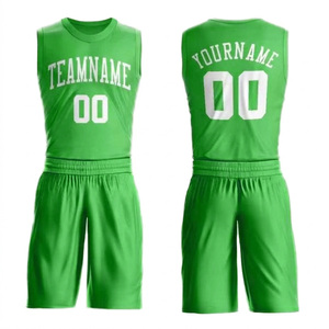 Ensemble d'uniformes de basketball personnalisés par sublimation – Maillots et shorts d'équipe imprimés avec nom et numéro – Équipement d'entraînement respirant – OEM - Product Image 1