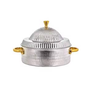 Tazón de Servir de Acero Inoxidable Negro de Lujo con Tapa de Cúpula, Calentador de Alimentos para Buffet, Plato de Servicio para Catering, Vajilla para Hoteles y Restaurantes - Product Image 3