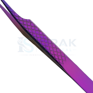 IJRAK Purple Precision <b>Eyelash</b> Tweezers Smooth Tip Stainless Steel for Lash Extension <b>Application</b> - Product Image 2