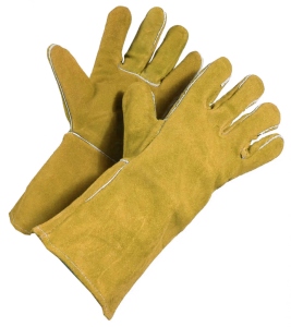 Guantes de Soldadura de Cuero Vacuno Reforzado, Resistentes al Fuego, Guantes de Seguridad Industriales de Larga Duración, Guantes para Barbacoa - Product Image 6