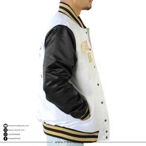 OEM Custom Satin Bomber <b>Jacket</b> Embroidered Patchwork <b>Camo</b> Team <b>Jackets</b> Loose Fit High Quality Winter Streetwear <b>Jacket</b> - Product Image 3
