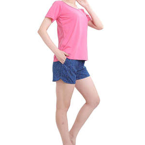Best Selling High Quality Women's Custom Made t-shirt and <b>shorts</b> two piece set Wholesale Casualwear Breathable Women's Set - Product Image 1