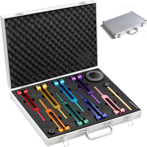 Ensemble de 8 diapasons lestés en aluminium pour la guérison sonore, le yoga et la méditation - Product Image 1