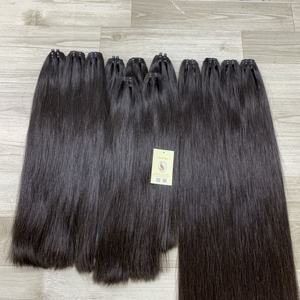 Paquetes de cabello vietnamita crudo de doble estirado de alta calidad Extensiones de trama negra natural de fábrica directamente en Vietnam - Product Image 5