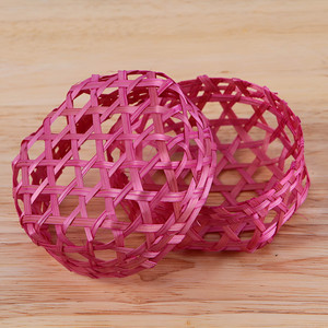 Petites boîtes en bambou tressé avec couvercle pour cadeaux d'anniversaire et de mariage, boîte de rangement naturelle très vendue - Product Image 2