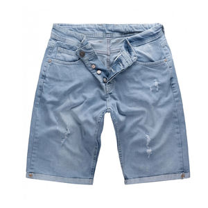 กางเกงยีนส์ขาสั้นผู้ชายสั่งทำสไตล์สตรีทแวร์สำหรับฤดูร้อน ขายส่งยอดนิยม OEM สินค้ามาแรง กางเกงยีนส์ขาสั้นผู้ชายรุ่นใหม่ล่าสุด - Product Image 6