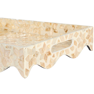 Premium MOP Scalloped Tray, Elegant Mother of Pearl Chocolate Platter & Food Serving Trays For Ramadan <b>Eid</b> <b>Gift</b> Wholesale - Product Image 2
