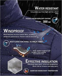 <b>Men's</b> Lightweight Packable Puffer Jacket Waterproof Winter Hood Jacket Custom Packable Quilted Puffer Jacket With Storage <b>Pouch</b> - Product Image 5