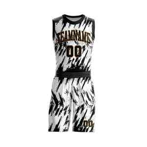 Ensemble de maillots de basket-ball sublimés personnalisés, shorts sans manches pour hommes, kit de vêtements de sport d'équipe, vente en gros OEM ODM - Product Image 2