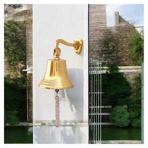 Campana de Latón Exclusiva con Acabado de Diseño, Campana de Latón Premium Adecuada para Templos, Entradas de Casas, Jardines Náuticos y Exteriores - Product Image 1
