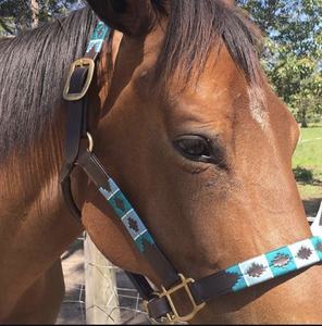 Licol pour cheval en cuir véritable cousu à la main de qualité supérieure, design durable/ajustable/à la mode, taille personnalisable - Product Image 3