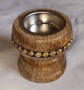 Quemador de Incienso de Madera de Sándalo Hecho a Mano con Incrustaciones de Mármol e Inserto Metálico, Uso Aromático para Todas las Estaciones - Product Image 4