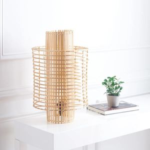 Premium Handmade <b>Bamboo</b> <b>Table</b> Lamp Decorative Lighting For Bedroom Living Room And Cafe Use - Product Image 2