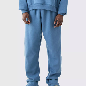 OEM/ODM Unisex Streetwear Tracksuit 100% Cotton Fleece Fabric Lightweight Breathable Customized Logo Printing Rhinestone - Product Image 6