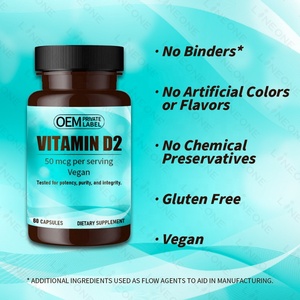 Vendita calda cibo salutare vitamina <span class=keywords><strong>D</strong></span>, 2000 IU (50 Mcg), D2, due ingredienti capsula vegana vitamina D2 - Product Image 3