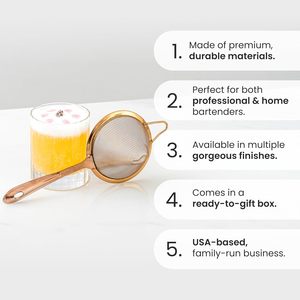 Top vente en gros acier inoxydable maille fine conique passoire alimentaire filtrage boisson thé jus métal poignée barre cuisine outil - Product Image 2