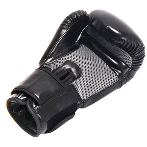 Gants de boxe en cuir noir et jaune Econex Sports, fermeture à boucle complète, logo personnalisable, sangle de poignet, entraînement pour adultes - Product Image 6