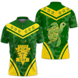 Chi Eta Phi Greek Letter Alpha Customized Logo Printed <b>Shirt</b> <b>Men</b> Green Short Sleeve <b>Christmas</b> Tree Print - Product Image 4