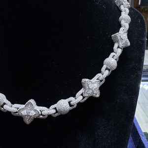 Collar de Cadena Cubana con Bola de Flores Estilo Hip Hop, Plata 925, Joyería de Diamantes Moissanita para Rapper, Fiesta, Regalo - Product Image 2