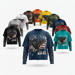 Fabricante de Ropa Personalizada Pro Felt, Camiseta de Manga Corta para Hombre, Estilo Urbano, Ligera, Transpirable, Servicio OEM, Color Personalizado - Product Image 1