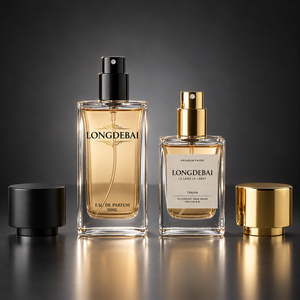 Flacon de parfum vide en verre transparent de luxe en gros, 30 ml, 50 ml, 100 ml, flacon vaporisateur carré avec emballage boîte - Product Image 2