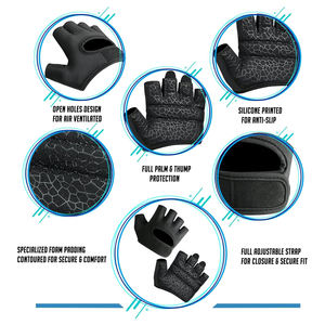 Guantes de Gimnasio Personalizados con Logotipo, Medios Dedos, para Fitness, Culturismo y Levantamiento de Pesas, Talla Personalizada - Product Image 3