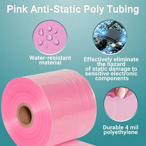 Tubo de Polietileno Rosa Antiestático de Alta Resistencia, 24' x 1075', 4 Mil de Grosor, para Empacar y Almacenar Electrónicos Sensibles, Ideal para Uso en Laboratorios - Product Image 4
