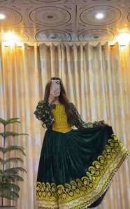 แฟชั่นใหม่ปี 2026 ชุดเดรสยาวแบบสลิมฟิต ผ้าไหมจอร์เจียปักลายสไตล์อัฟกัน คูชี ซัลวาร์ คามีซ แขนยาวสำหรับผู้หญิง เหมาะสำหรับงานปาร์ตี้ - Product Image 2