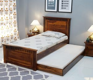 Cama Plegable Advika Elano Knox Sheesham, Tamaño Individual |   Cama Nido Moderna y Elegante de Madera Maciza de Sheesham, Muebles Duraderos para Dormitorio - Product Image 6