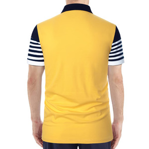 Polo en piqué de coton violet à manches courtes pour homme, couleur unie, respirant, tricoté, coupe classique, vente en gros, dernier design - Product Image 3