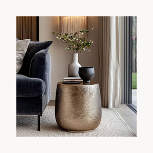 Round Aluminium <b>Side</b> <b>Table</b> <b>Set</b> Stylish New Arrival Customized Modern Accent <b>Table</b> <b>Set</b> For Living Room Decor - Product Image 4