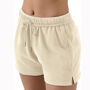 Supplier Summer Casual Sweat Shorts Women Wholesale Elastic Running Cotton Solid Color Blank Sweat Shorts <b>Pants</b> Women's Shorts - Product Image 3