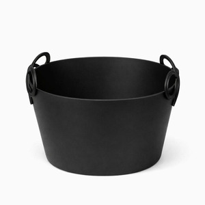 Modern Matte Black Round <b>Ice</b> Bucket With Ornate Celtic Knot Handles Premium Party Wine Beer Chilling Beverage Tub For Serving - Product Image 3