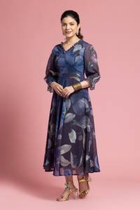 Vestido Holgado con Estampado de Océano Azul, el Más Vendido, Vestidos Cómodos para Mujer, Precio de Venta para Exportación - Product Image 3