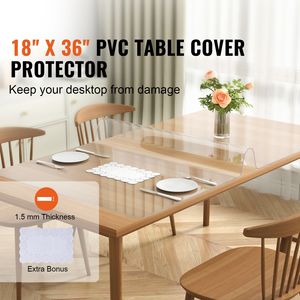 Mantel Rectangular de PVC Plástico de 1.5mm de Grosor, Impermeable, 18" X 36" para Protección de Escritorio - Product Image 2