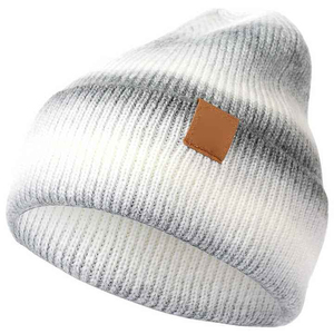 Bonnet unisexe en acrylique, tricoté, style color block, chaud pour l'hiver, style décontracté, circonférence de la tête 56-58 cm - Product Image 1