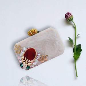 Elegante Bolso de Mano de Resina de Cristal de Lujo para Damas, Accesorio de Moda - Product Image 5