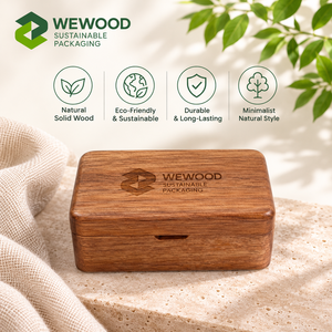 Boîte à savon personnalisée en bois massif écologique WEWOOD avec couvercle pour salle de bain et voyage - Product Image 2
